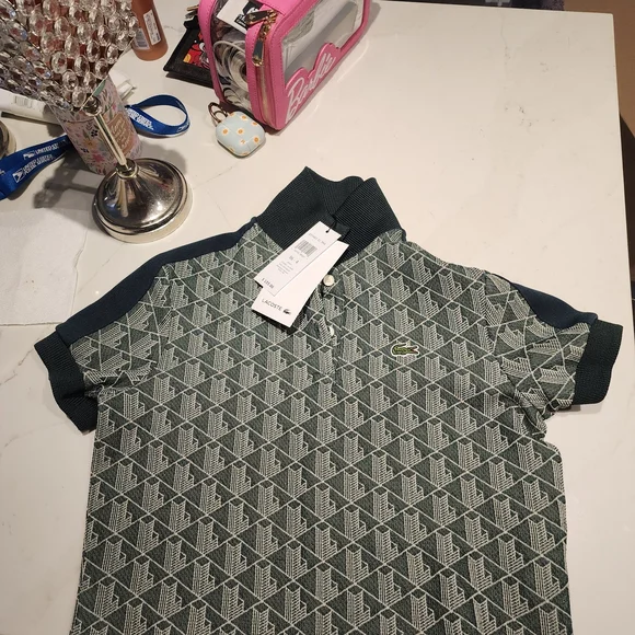 Lacoste Green Patterned Polo and Pants Set - Picture 5 of 8